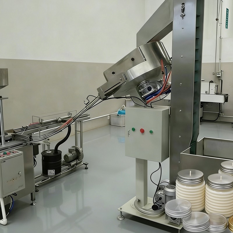 팜 왁스 캔들 스레드 캡 생산 라인